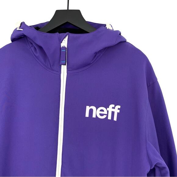 NEFF Daily Softshell Jacket Teal Blue Purple M - Picture 2 of 15